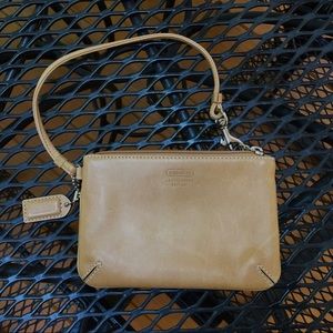 Coach All Leather Wristlet
